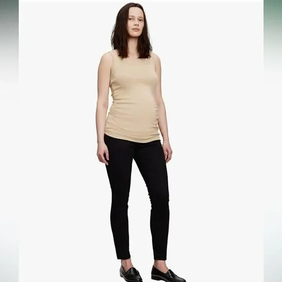 NWT- GAP Women's Maternity Inset Panel BLACK Skinny Jeans, Size 34/ 18 R - Picture 3 of 3